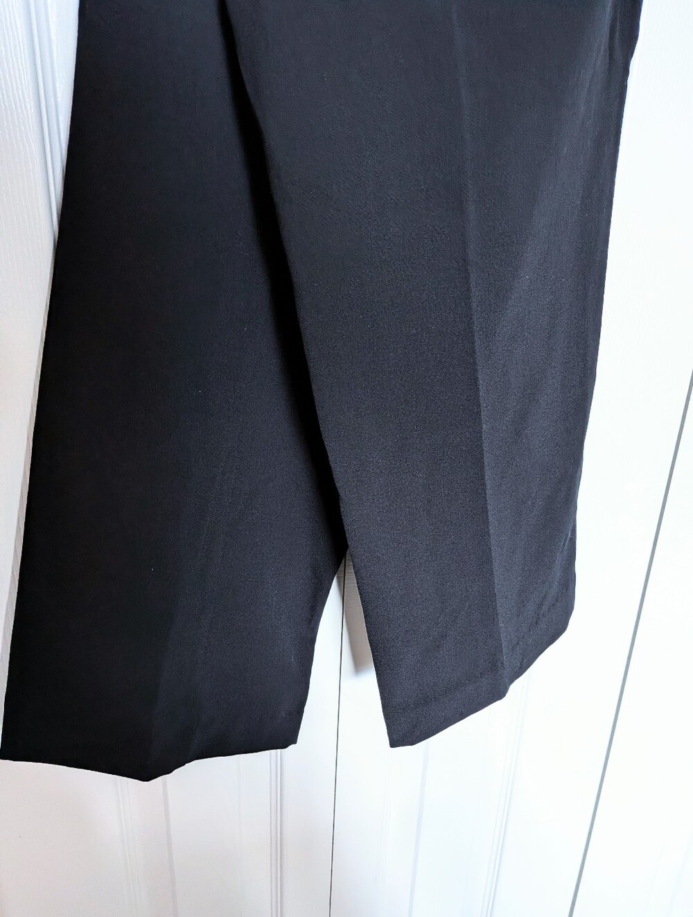 Tradition Brand Black Straight, Wide Leg Dress Pants. Size 14P.